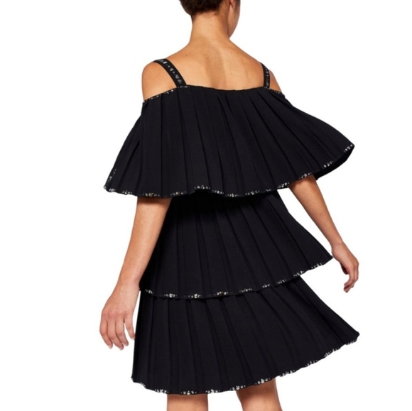 🍒NWOT🍒 TED BAKER EMBELLISHED CREPE DRESS - Picture 5 of 10